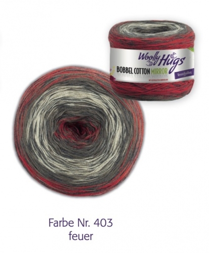 Woolly Hugs BOBBEL cotton MIRROR - Farbe: 403 feuer